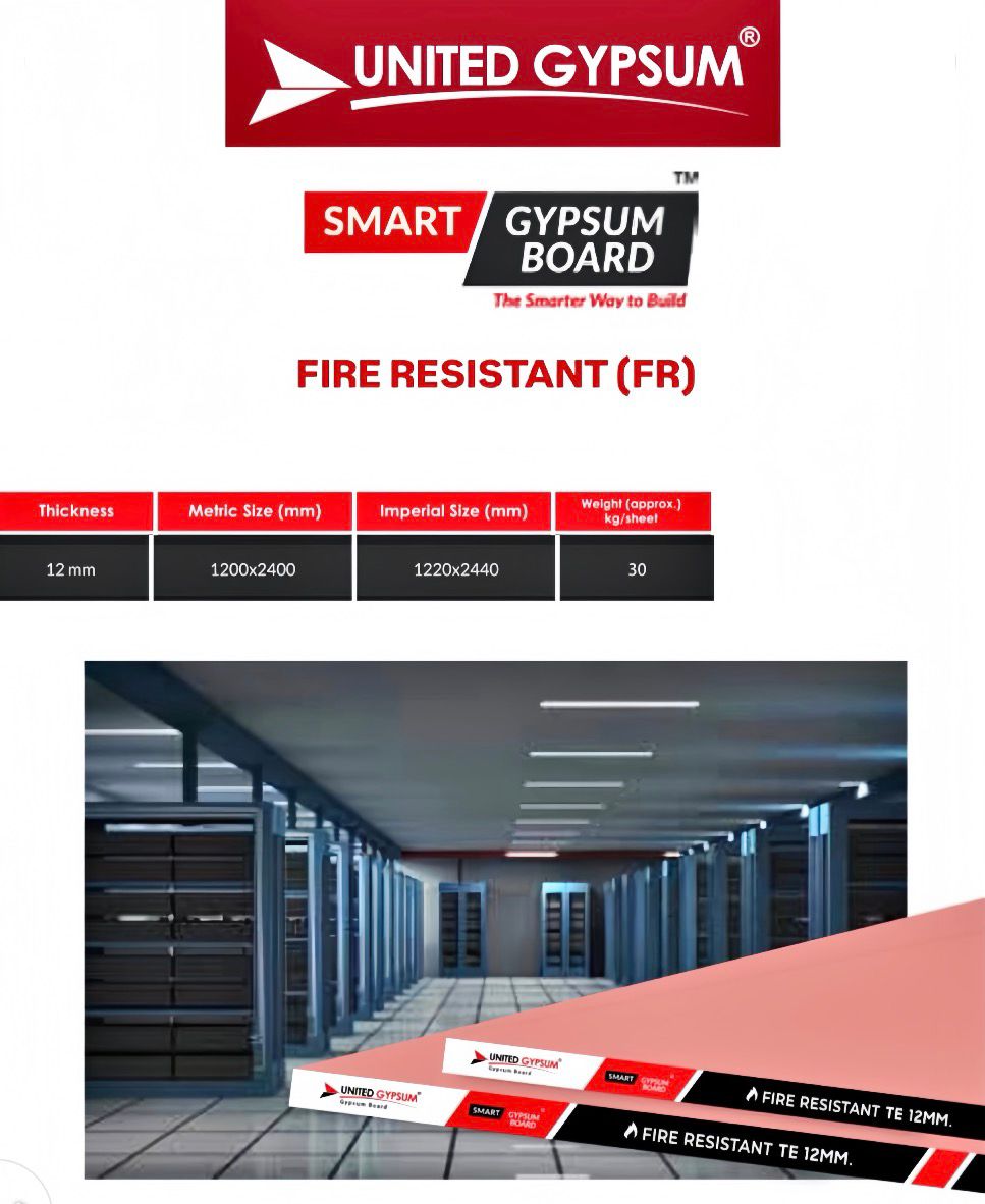 United Gypsum Board – Fire Resistant Sheet (FR)