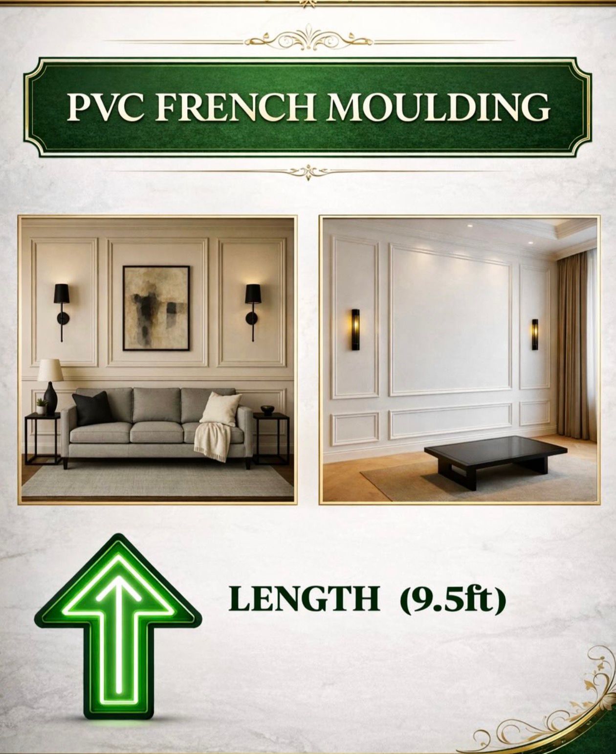 PVC French Mouldings (D-MOULDS) Imported Made In China