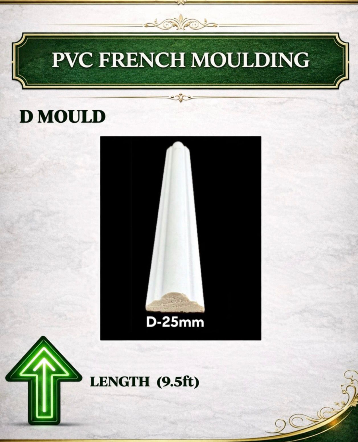 PVC French Mouldings (D-MOULDS) Imported Made In China