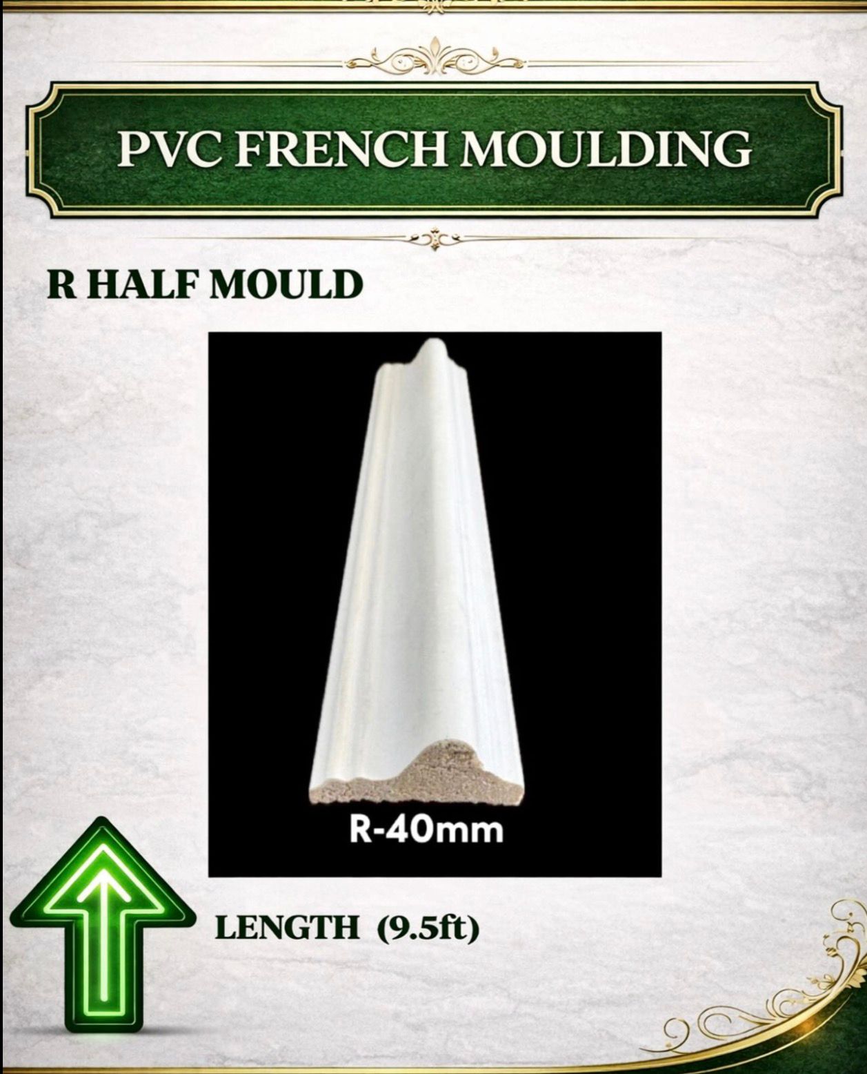 PVC French Mouldings (R-MOULDS) Imported, Made In China