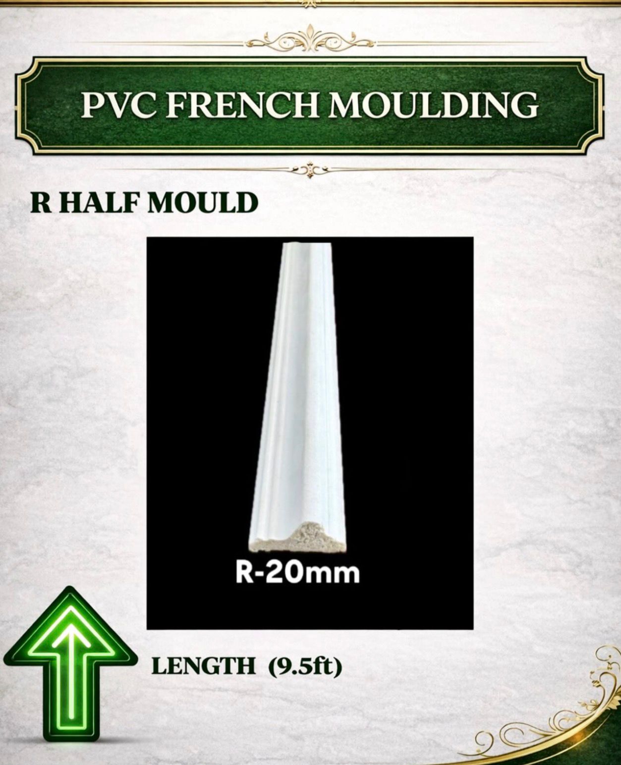 PVC French Mouldings (R-MOULDS) Imported, Made In China