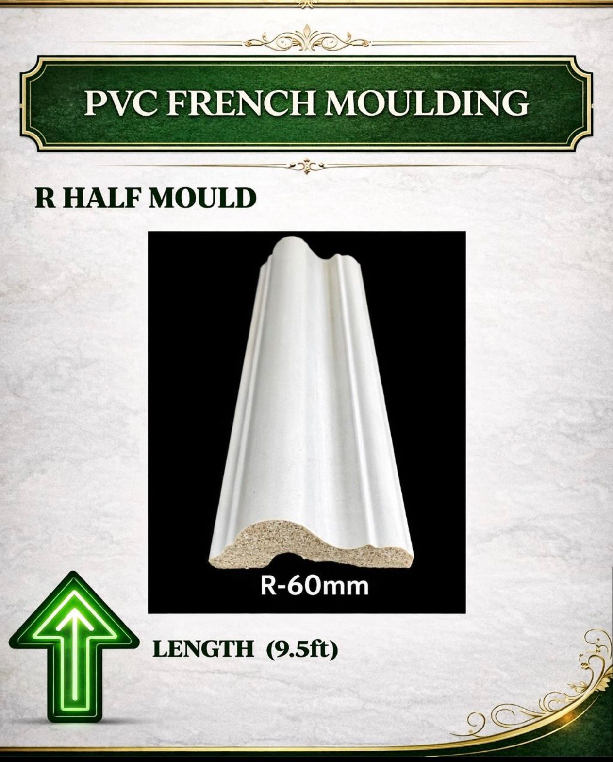 PVC French Mouldings (R-MOULDS) Imported, Made In China