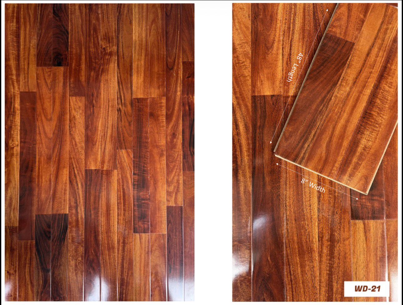 Wooden Dot 7mm Semi-Gloss U-Groove Wooden Flooring – 48" x 8" Premium Planks