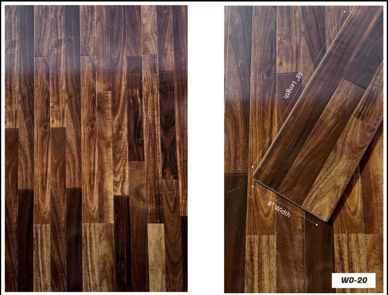 Wooden Dot 7mm Semi-Gloss U-Groove Wooden Flooring – 48" x 8" Premium Planks