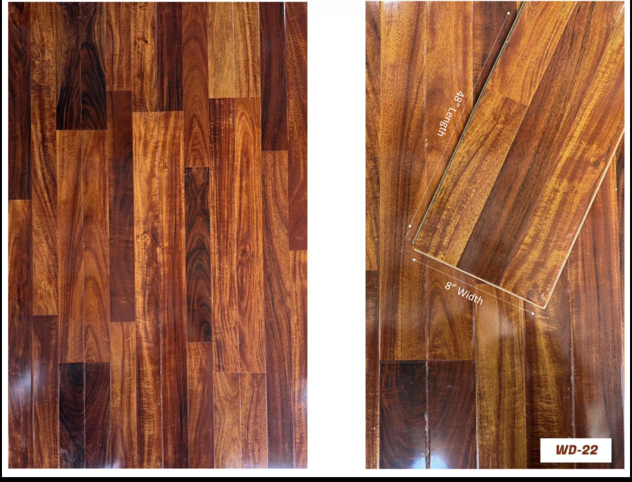 Wooden Dot 7mm Semi-Gloss U-Groove Wooden Flooring – 48" x 8" Premium Planks